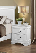 Mayville 2-Drawer White Wood Nightstand