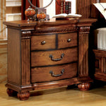 Bellagrand Antique Tobacco Oak Wood Nightstand