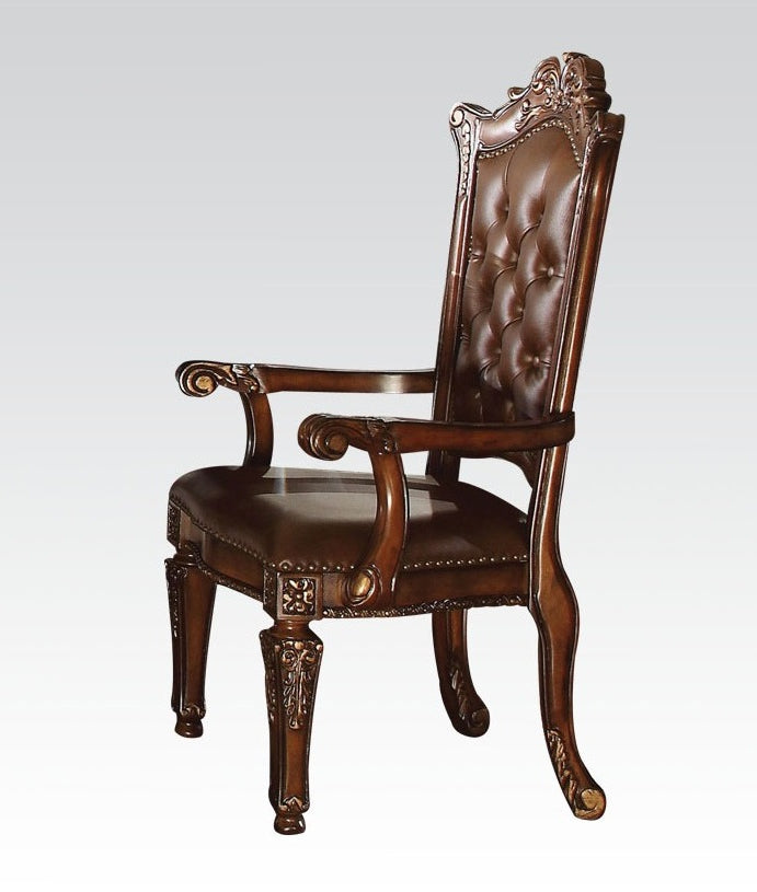 Vendome 2 Cherry Wood/PU Leather Arm Chairs