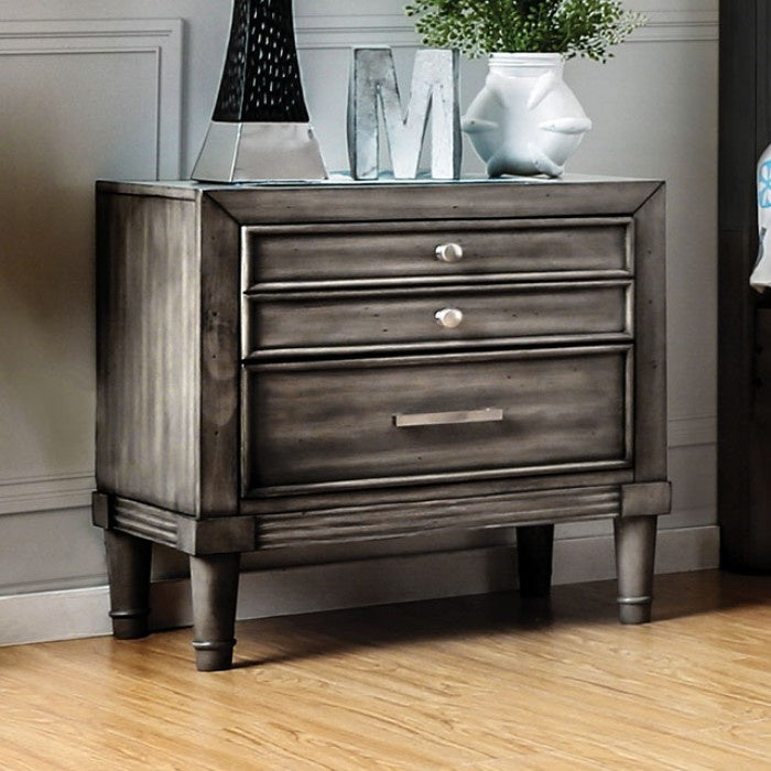 Daphne Gray Wood Nightstand