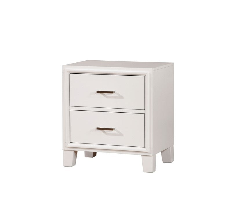 Enrico I Contemporary White Nightstand