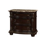 Fromberg Brown Cherry Nightstand w/Marble Top