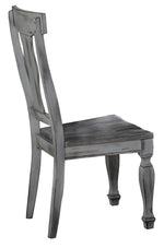 Fulbright 2 Wire Brushed Gray Wood Side Chairs