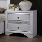 Chrissy White Solid Wood Nightstand