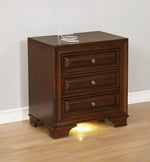 Brandt Brown Cherry Wood Nightstand