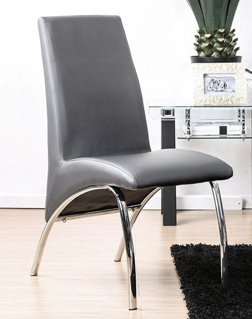 Glenview 2 Gray Leatherette Side Chairs