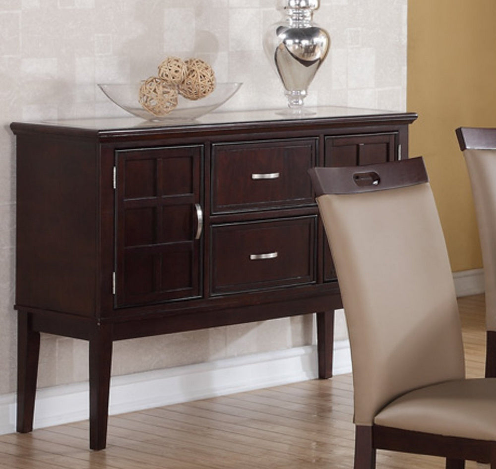 Enrica Dark Brown Wood 2-Drawer Server