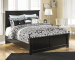 Maribel Black Wood King Panel Bed