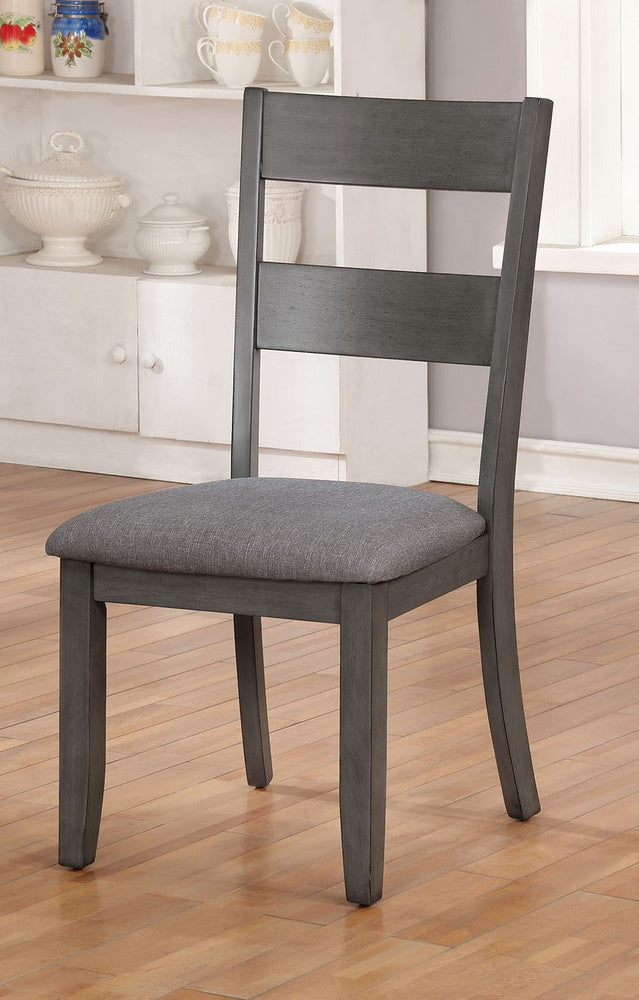 Juniper 2 Gray Fabric/Wood Side Chairs