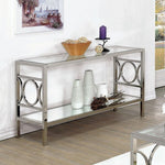 Rylee Chrome Metal/Glass Sofa Table