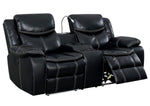 Sirius Black Power Recliner Loveseat w/ LEDs