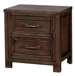 Tywyn Dark Oak Wood 2-Drawer Nightstand