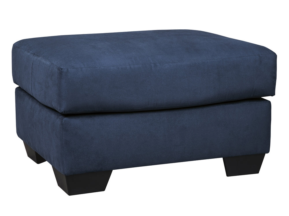 Darcy Blue Fabric Ottoman