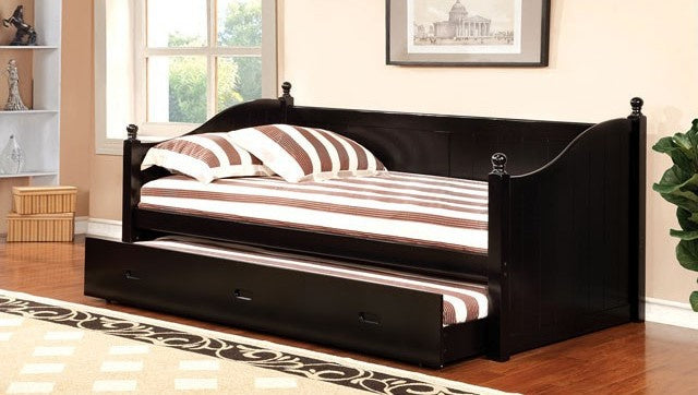 Walcott Black Wood Twin Daybed with Trundle