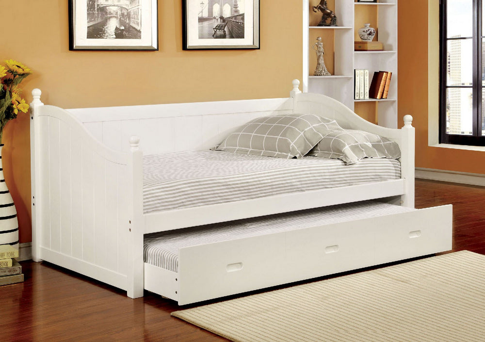 Walcott White Wood Twin Daybed with Trundle