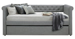 Edmund Gray Fabric Upholstered Twin Daybed with Trundle