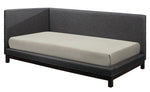 Portage Dark Gray Fabric Twin Daybed with Nailheads