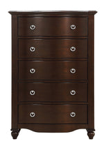 Meghan Espresso Wood 5-Drawer Chest