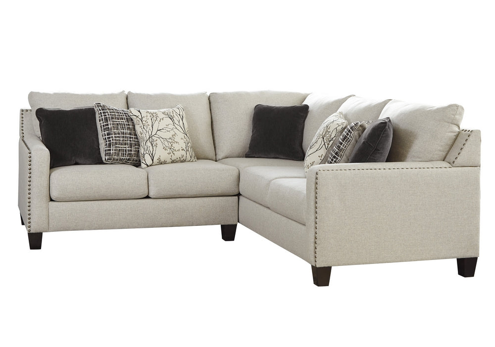 Hallenberg 2-Pc Fog Fabric Sectional with RAF Sofa (Oversized)