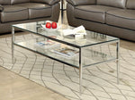 Tanika Chrome Metal/Glass Coffee Table