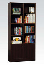 Verden Espresso Wood Bookcase with 2 Doors