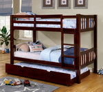 Cameron Dark Walnut Twin Bunk Bed with Trundle