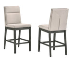 Emery 2 Beige Fabric Counter Height Chairs