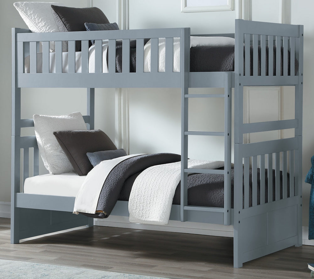 Orion Gray Wood Twin Bunk Bed