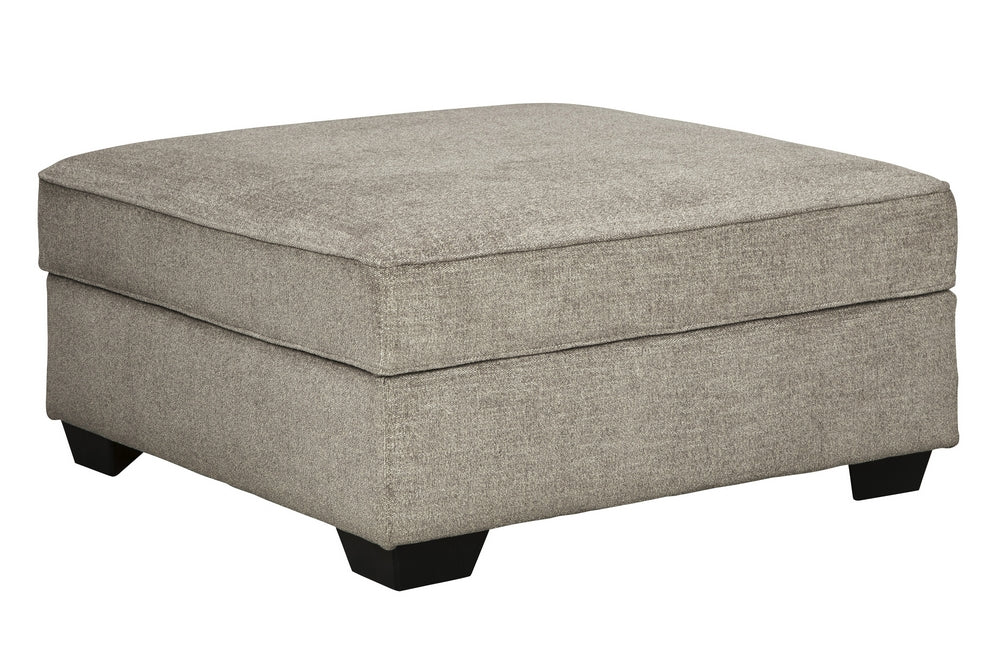 Bovarian Stone Chenille Storage Ottoman