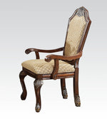 Chateau De Ville 2 Espresso Wood/Fabric Arm Chairs
