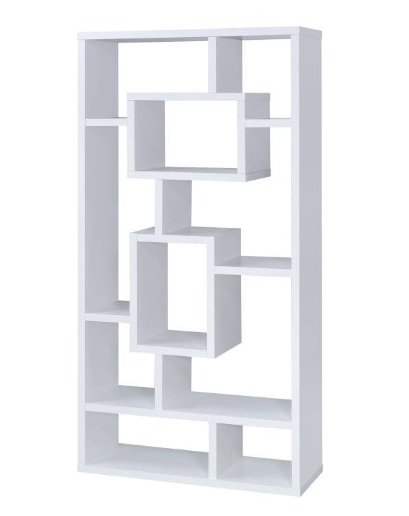 Saturnina White Wood Bookcase