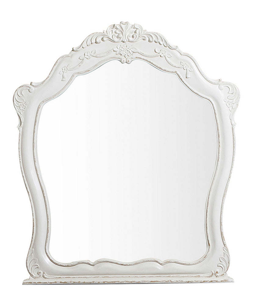 Cinderella Antique White Wood/Glass Dresser Mirror