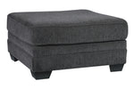 Tracling Slate Fabric Oversized Accent Ottoman