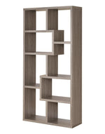 Miguela Weathered Grey Wood Bookcase