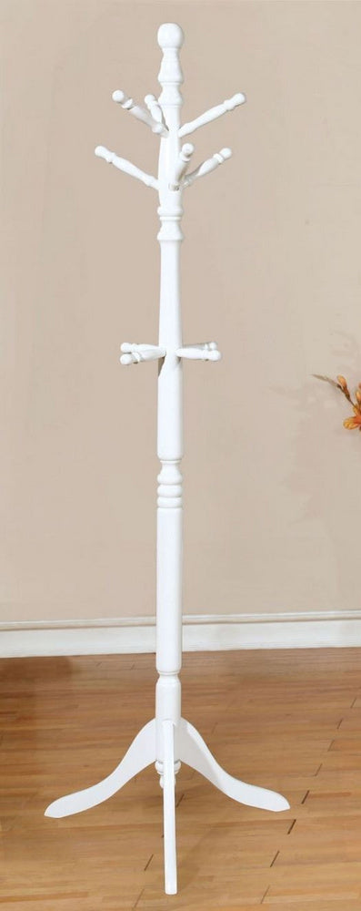 Prismo White Wood Coat Rack