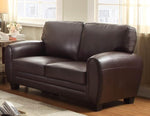 Rubin Dark Brown Bonded Leather Match Loveseat