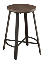 Chevre 2 Brown Wood/Dark Gray Counter Height Stools