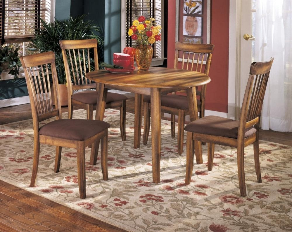 Berringer 5-Pc Rustic Brown Wood Dining Table Set