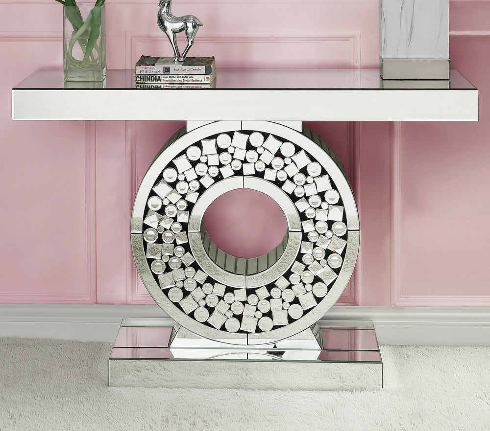 Kachina Mirrored Console Table with Faux Gems