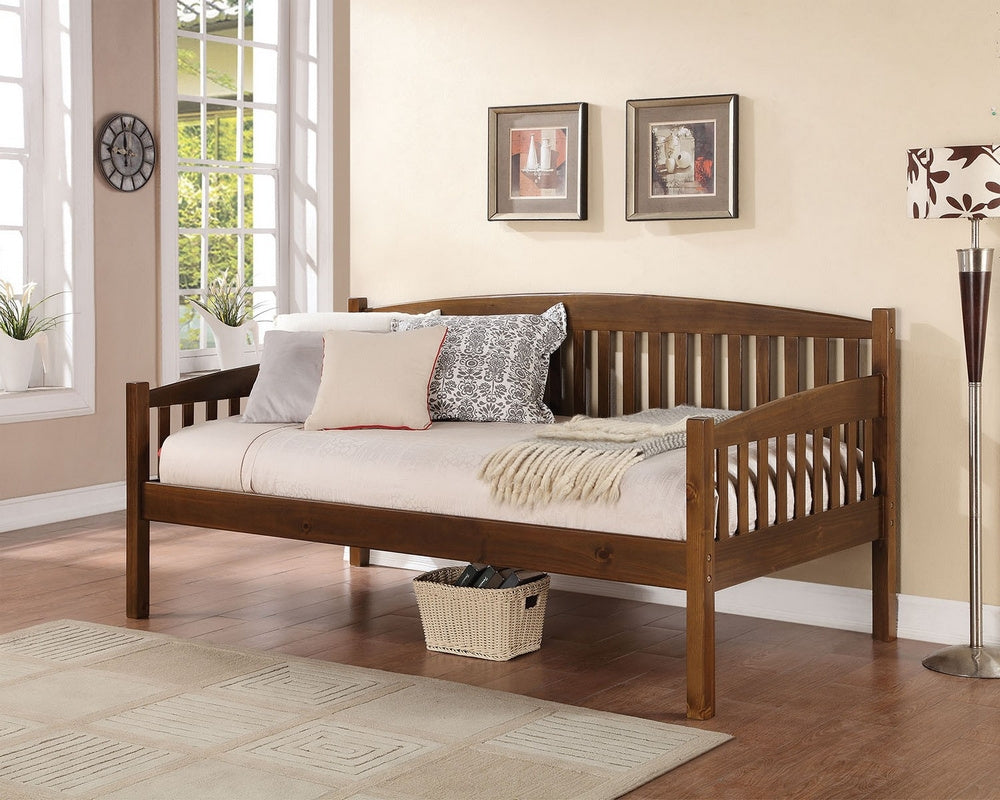 Caryn Antique Oak Pine Wood Twin Daybed