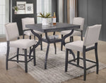 Isabella 5-Pc Gray Counter Height Table Set