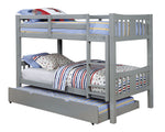 Cameron Gray Wood Twin/Twin Bunk Bed w/Trundle