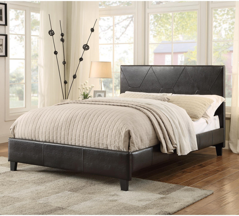 Deleon Dark Brown Bi-Cast Vinyl Full Bed