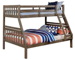 Emilie Warm Gray Wood Twin/Full Bunk Bed