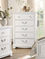 Lucida 5-Drawer Youth White Wood Chest