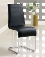 Mauna 2 Black Leatherette Side Chairs