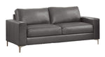 Iniko Gray Leather Gel Match 2-Seat Sofa