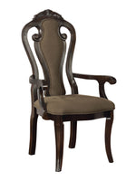 Rosalina 2 Walnut Wood/Fabric Arm Chairs