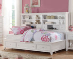 Lacey White Pine Wood Full Daybed with Storage