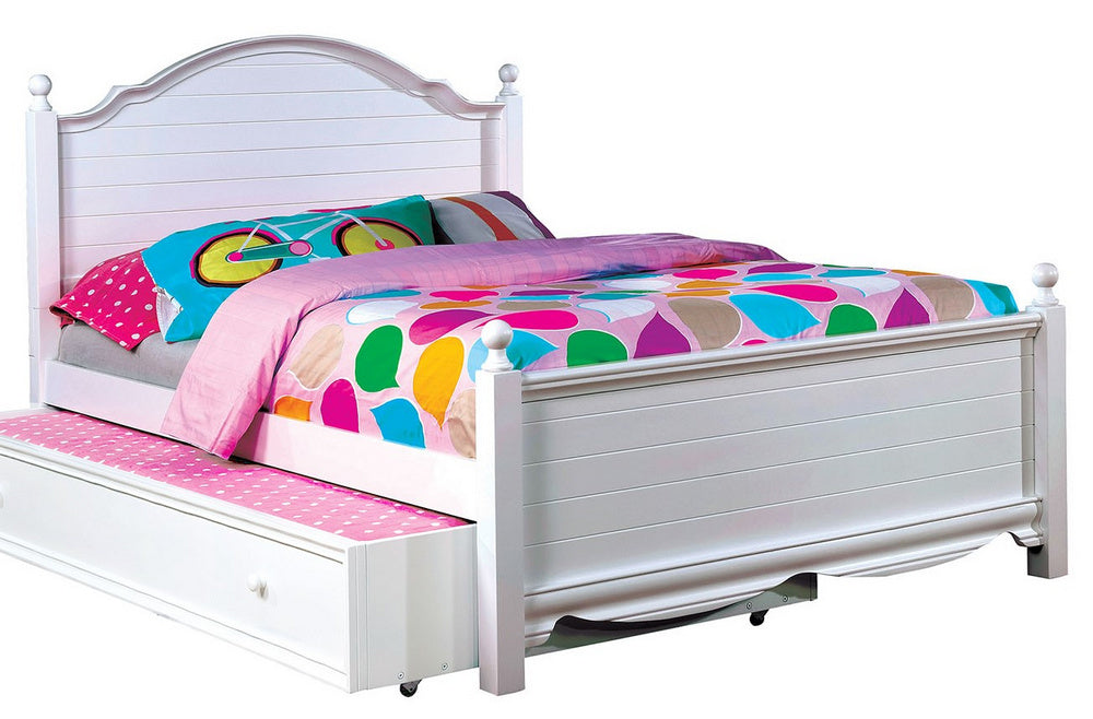 Dani White Wood Full Bed